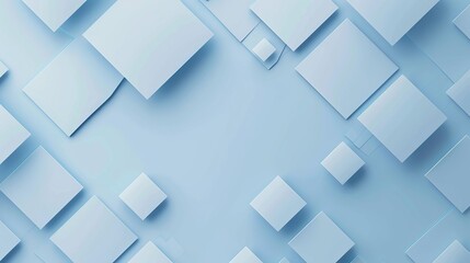 Abstract light blue technology background with square shapes: modern digital design with geometric elements for high-tech applications and innovative visual projects.


