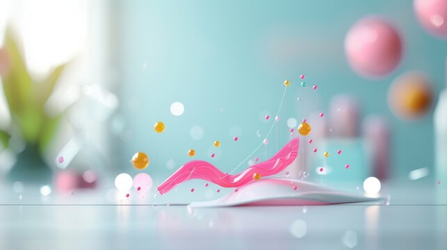Dynamic scatter plot illustration, engaging and stylish design, seamless data integration, bold and bright colors, polished and clear layout