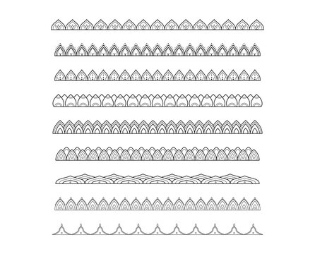 Mandala border frame pattern decoration collection