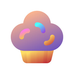 Editable muffin, cupcake, cake vector icon. Bakery, cooking, food. Part of a big icon set family. Perfect for web and app interfaces, presentations, infographics, etc