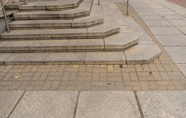 Concrete Stair, Outside Abstract Staircase, Cement Stairs, Old Empty Street Stairway, Stone Walkway