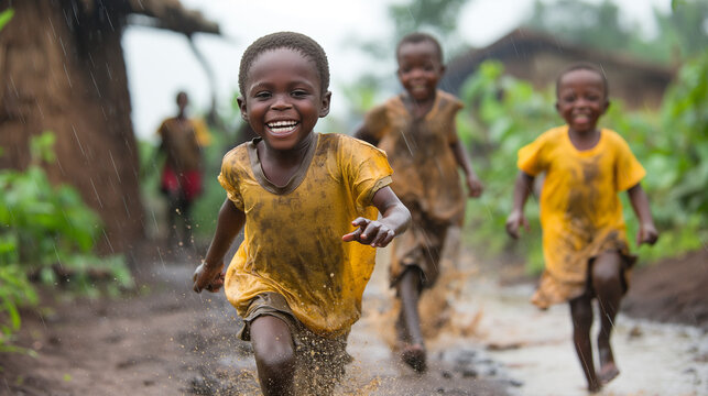 Portrait of an African Children. Happy African Child. Children's Day in Africa.