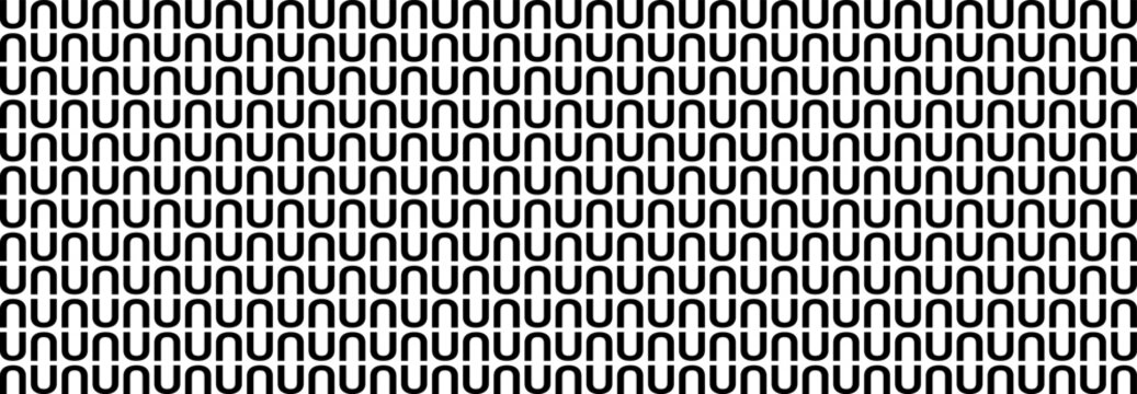 Pattern letter U Design, curve, Abstract Geometric, Illustration, vector, alternating overlapping, orderly arrangement background, black and white, banner, website, template. 