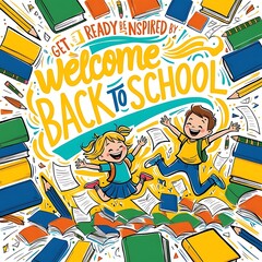 Obraz premium Welcome back to school