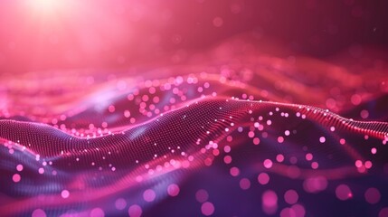 Abstract technology background: 3d rendering of connected lines and dots, digital plexus concept for big data and network connections

