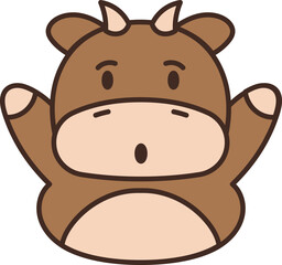 Animal Cow Cartoon Illustration