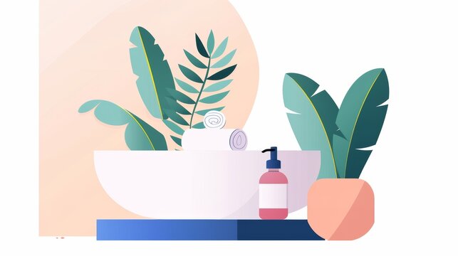 Comprehensive wellness program illustration, featuring various treatment modalities like massage, hydrotherapy, and nutritional guidance for holistic well-being