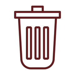 Recyclable disposables Vector Line Maroon Icon Design
