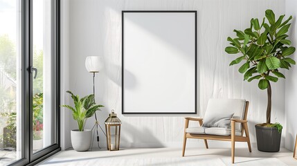 living room frame mockup