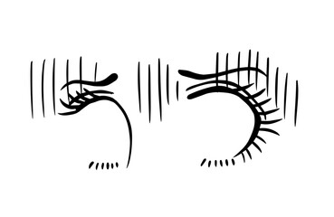 ショックで青ざめた女性の目1