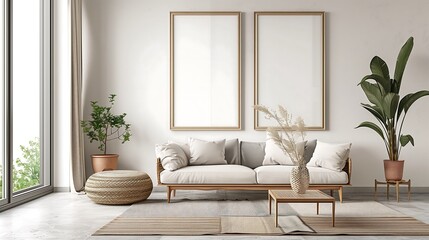 living room frame mockup