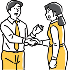 差し伸べられた手を断る棒人間