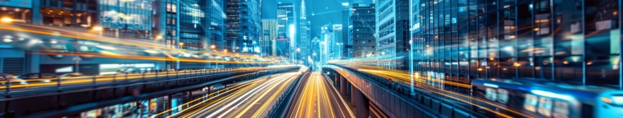 Obraz premium City of the Future: Enhancing Urban Transportation Efficiency and Sustainability through Smart Technology. Advanced Urban Road Construction, Comprehensive Public Transportation Facilities, Efficient a