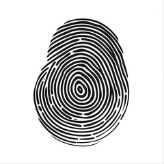 fingerprint line on white background