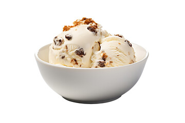 Delicious Rum Raisin Ice Cream PNG with Transparent Background for Food Photography, Digital Art, and Culinary Design Projects