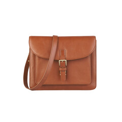 brown leather bag isolated