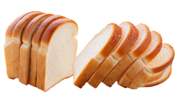 Sliced White Bread with Transparent Background