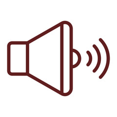 Sound Vector Line Maroon Icon Design