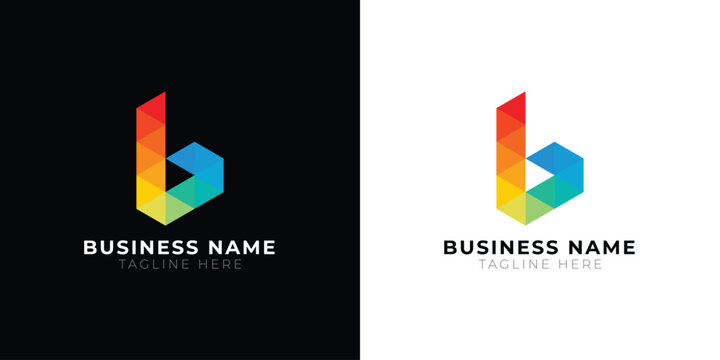 Creative Letter B logo design vector. Colorful letter B logo design. Pixel letter B vector. Smart pixel logo. Use for Business Corporte, Technology Company etc