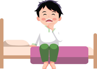 Children Waking Up Illustration