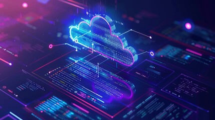 Cloud storage communication with computer: hosting and data processing in a virtual development environment for programming software on mobile and desktop platforms. Monitoring and testing digital pro