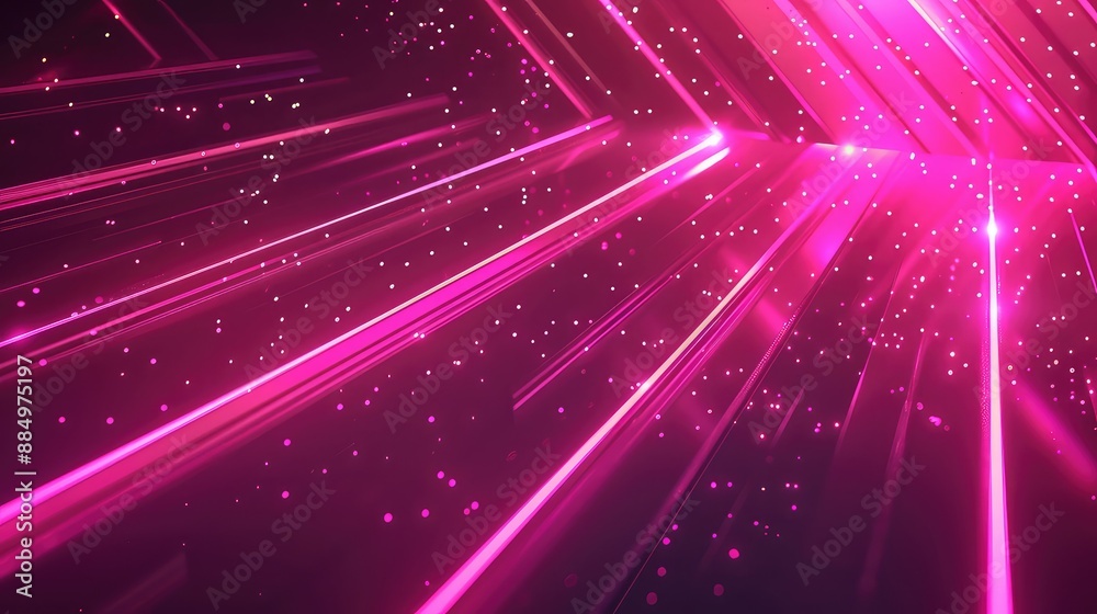 Canvas Prints pink lightspeed streaks and particles in a dark background