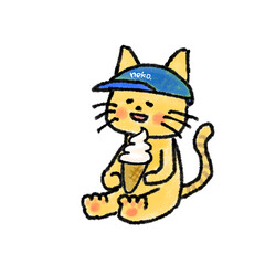 アイスねこ　青キャップ