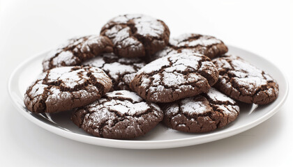 classic chocolate crinkle cookies, featuring dark chocolate cookies with a distinctive crinkled powdered sugar coating