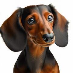 dachshund dog isolated on white background