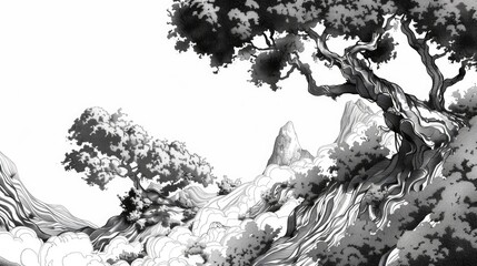 Black ink modern beautiful background, template