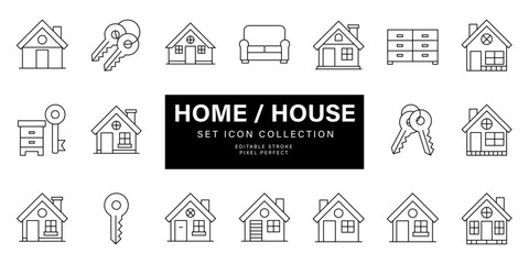 Obraz premium Set of home symbol icon