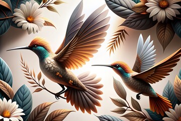 Obraz premium set of birds