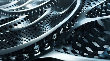 Abstract futuristic shapes, 3d render Stock Illustration