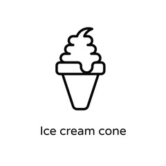 Ice cream cone vector icon.