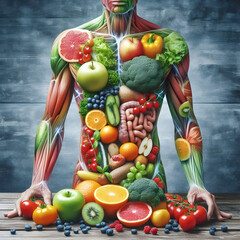 fruit and vegetables of body