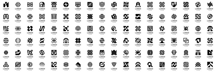 Abstract logos collection. Geometrical abstract logos. Icon design	
