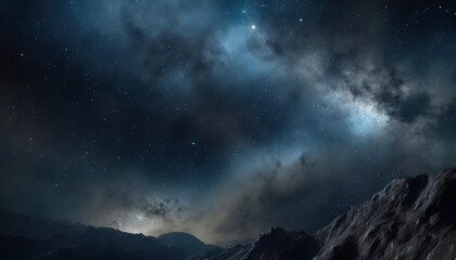Fototapeta premium Starry Night Sky with Glowing Stars - Dark and Atmospheric