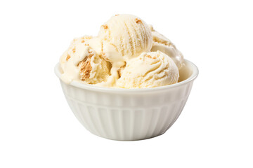 Delicious vanilla ice cream cone PNG with transparent background, ideal for summer desserts, ice cream shop menus, food illustrations, and culinary design projects