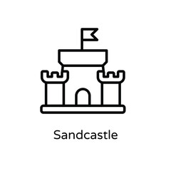 Sandcastle vector icon