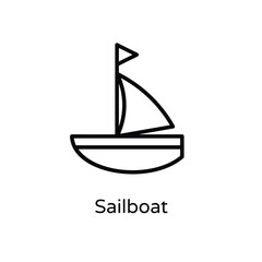 Sailboat vector icon