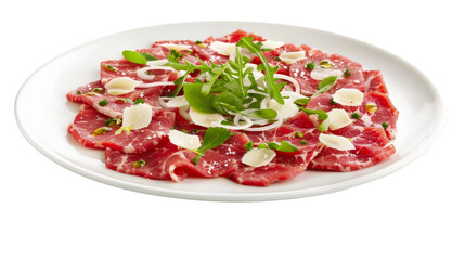 Carpaccio dish on a plate