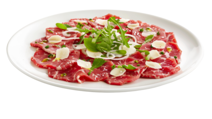 Carpaccio dish on a plate