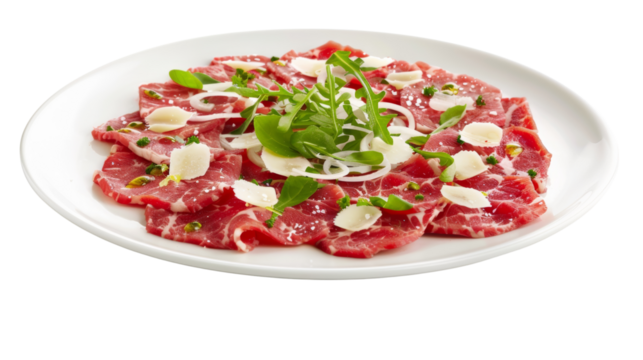 Carpaccio dish on a plate