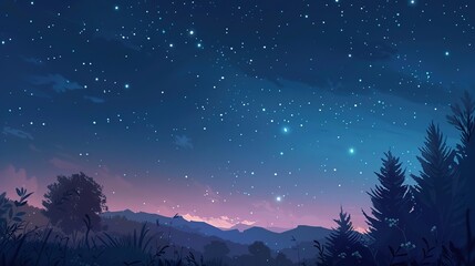 Naklejka premium Starry night wallpaper