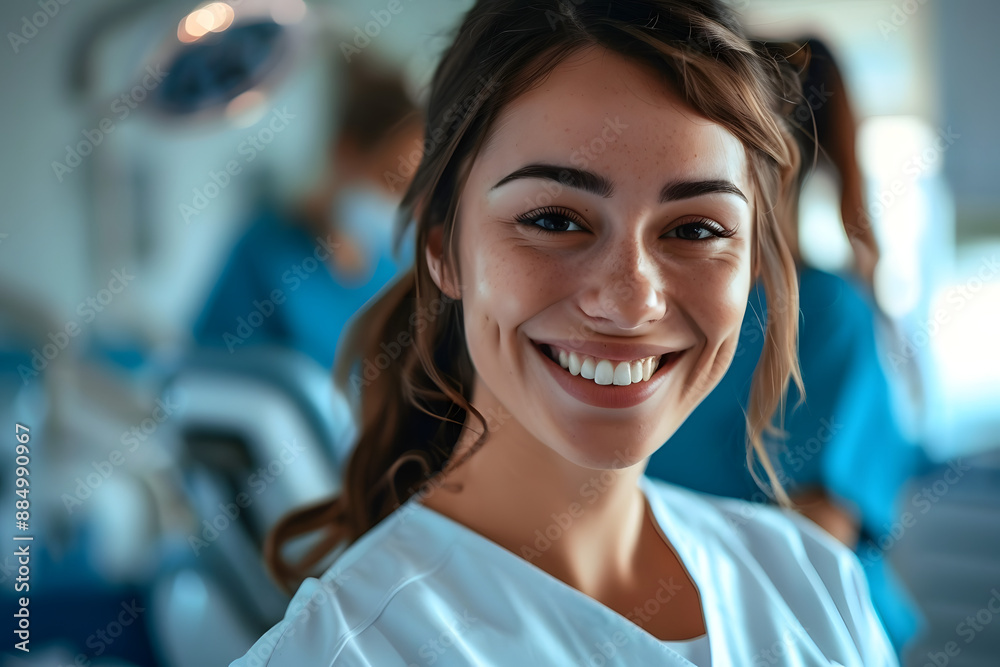 Canvas Prints happy dental nurse portrait