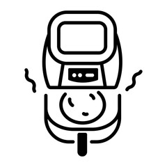 Pancake fryer icon in linear style