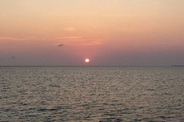 sunset over the sea