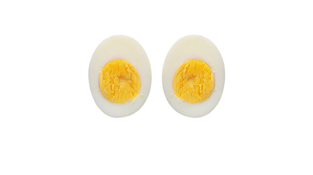 Hard boiled egg, cut in half