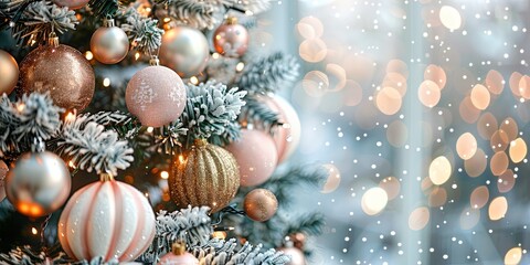 Dreamy Pastel Christmas Tree Illuminated Gently