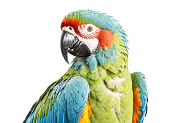 Fototapeta premium Close-up of a colorful macaw's face